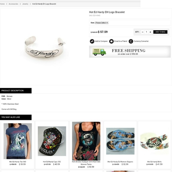 Ed Hardy sex is sin bracelet - Picture 2 of 3